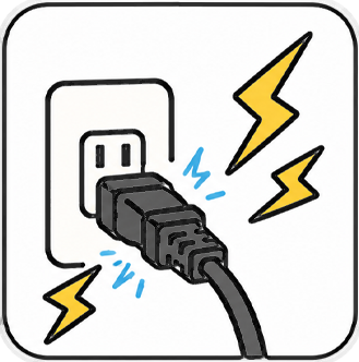 感電事故のイラスト